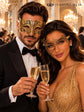 Gold Phantom Lace Mask & Diamond Clear Stone Venetian Mask – product photo 4