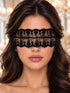 Black Sheer Lace Blindfold with Ribbon Ties | Floral Boudoir Eye Mask for Women, Romantic Nightwear, Bridal & Honeymoon