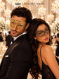 Gold Black Masquerade Masks for Couples | Diamond Laser Cut Venetian Mask for Men & Black Gold Lace Mask for Women - product view 3