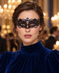 Black and Blue Masquerade Mask for Women, Ornate Filigree Venetian Eye Mask - image 3