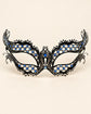 Black and Blue Masquerade Mask for Women with Rhinestones, Party Eye Mask for Prom and Halloween - product photo