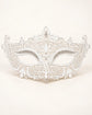 White Masquerade Mask for Women with Rhinestones, Party Eye Mask for Prom and Halloween - product photo