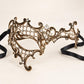 Vintage Gold Masquerade Mask with Clear Rhinestones for Women, Metal Party Eye Mask for Prom - product photo