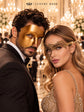 Gold Phantom Masks for Couples - Venetian Opera Half Face Mask for Men & Gold Phantom Lace Mask for Women - product photo