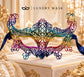 Rainbow Crown Lace Mask for Women - Colorful Detailed Venetian Eye Mask for Masquerade Ball, Mardi Gras & Costume Party - product photo