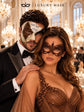 Brown Lace Mask for Women & Silver Mocha Musical Phantom Mask for Men | Venetian Opera His and Hers Masquerade Set - image 4