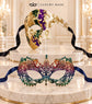 Purple Gold Green Phantom Mask for Men & Rainbow Lace Mask for Women | Colorful Venetian Masquerade Couple Set - image 6