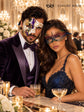 Purple Gold Green Phantom Mask for Men & Rainbow Lace Mask for Women | Colorful Venetian Masquerade Couple Set - image 5