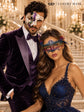 Rainbow Crown Lace Mask for Women & Purple Gold Green Phantom Mask for Men | Colorful Venetian Masquerade Couple Set - image 2