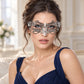 Silver Masquerade Mask with Clear Rhinestones for Women, Layered Design Eye Mask for Prom and Costume Parties - image 2