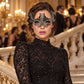 Silver Masquerade Mask with Clear Rhinestones for Women, Raised Sides Eye Mask for Prom and Costume Parties - image 3