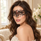 Black Floral Masquerade Mask with Red Rhinestones for Women, Metal Eye Mask for Prom and Costume Parties - image 2