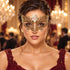 Gold Masquerade Mask with Clear Rhinestones for Women, Crown Design Eye Mask for Prom and Costume Parties - main image