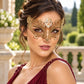 Gold Masquerade Mask with Clear Rhinestones for Women, Crown Design Eye Mask for Prom and Costume Parties - image 4