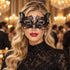 Black Butterfly Masquerade Mask with Clear Rhinestones for Women - main image