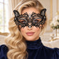 Black Butterfly Masquerade Mask with Clear Rhinestones for Women - image 2