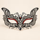 Black Butterfly Masquerade Mask with Red Rhinestones for Women - image 5