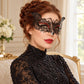 Black Butterfly Masquerade Mask with Red Rhinestones for Women - image 2