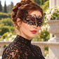 Black Butterfly Masquerade Mask with Red Rhinestones for Women - image 4