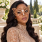 Rose Gold Butterfly Masquerade Mask with Clear Rhinestones for Women - image 4