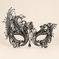 Black Swan Wing Masquerade Mask with Clear Rhinestones for Women - image 5