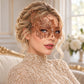 Rose Gold Swan Wing Masquerade Mask with Clear Rhinestones for Women - image 2