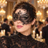 Black Swan Wing Masquerade Mask with Clear Rhinestones for Women - main image