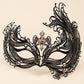 Black Swan Wing Masquerade Mask with Red Rhinestones for Women - image 5