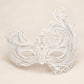 White Swan Wing Masquerade Mask with Clear Rhinestones for Women - image 5