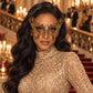 Gold Butterfly Masquerade Mask with Clear Rhinestones for Women - image 3