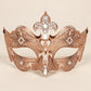 Rose Gold Crown Masquerade Mask with Clear Rhinestones for Women - image 5