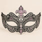 Black Crown Masquerade Mask with Pink Rhinestones for Women - image 5