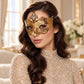 Gold Crown Masquerade Mask with Clear Rhinestones for Women - image 2