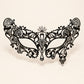 Black Drop Masquerade Mask with Clear Rhinestones for Women - image 5