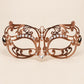 Rose Gold Wide Cutout Masquerade Mask with Clear Rhinestones for Women - image 5
