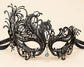 Black Swan Masquerade Mask with Clear Teardrop Stone for Women, Side Design Party Mask - product photo