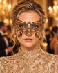 Gold Butterfly Masquerade Mask with Clear Rhinestones for Women, Party Eye Mask for Prom - main image