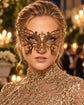 Gold Butterfly Masquerade Mask with Clear Rhinestones for Women, Party Eye Mask for Prom - product photo