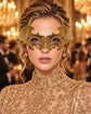 Gold Bat Wing Masquerade Mask for Women, Halloween Costume Eye Mask for Parties - main image