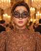 Bronze Masquerade Mask for Women with Rhinestones, Party Eye Mask for Prom and Halloween - product photo