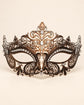 Bronze Masquerade Mask for Women with Rhinestones, Party Eye Mask for Prom and Halloween - product photo