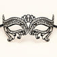 Black Metal Masquerade Mask with Clear Rhinestones for Women, Party Eye Mask for Prom - product photo