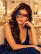Rainbow Phantom Lace Mask for Women - Colorful One Eye Venetian Mask for Masquerade Ball, Mardi Gras & Costume Party - product photo