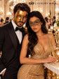 Gold Phantom Venetian Mask for Men & Black Gold Lace Mask for Women | His and Hers Masquerade Set - image 3