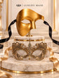 Gold Opera Phantom Mask for Men & Gold Lace Mask for Women | Venetian Half Face His and Hers Masquerade Set - image 5