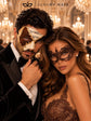 Brown Gold Black Musical Phantom Mask for Men & Mocha Brown Lace Mask for Women | Venetian Opera Masquerade Couple Set - image 3