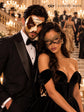 Brown Gold Black Musical Phantom Mask for Men with Black Gold Lace Mask for Women | Venetian Opera Couples Masquerade Set - image 4