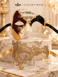 Gold Phantom Lace Mask for Women & Brown Gold Black Musical Venetian Mask for Men | Opera Masquerade Couple Masks - image 6