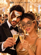 Gold Swan Lace Mask for Women & Brown Gold Black Musical Phantom Mask for Men | Venetian Masquerade Couple Set - image 2