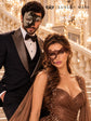 Mocha Brown Silver Phantom Masks for Couples | Opera Half Face Mask for Men & Brown Phantom Lace Mask for Women - image 4